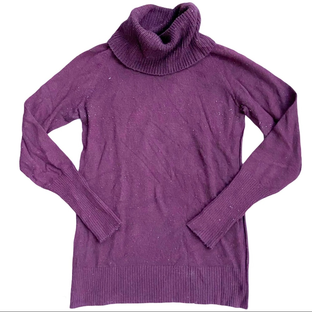 LOFT cozy burgundy turtleneck sweater, XS
